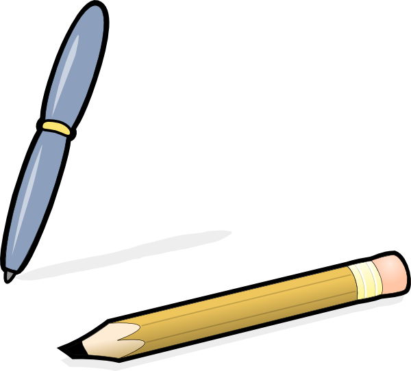 Pen And Pencil Clipart (600x542)