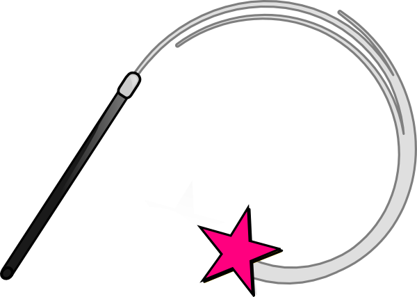 Spiral Star Wand Clipart - Clipart Harry Potter Wand (600x427)