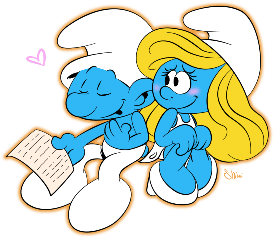 Love Poem By Shini - Clumsy The Smurf Love (981x844)