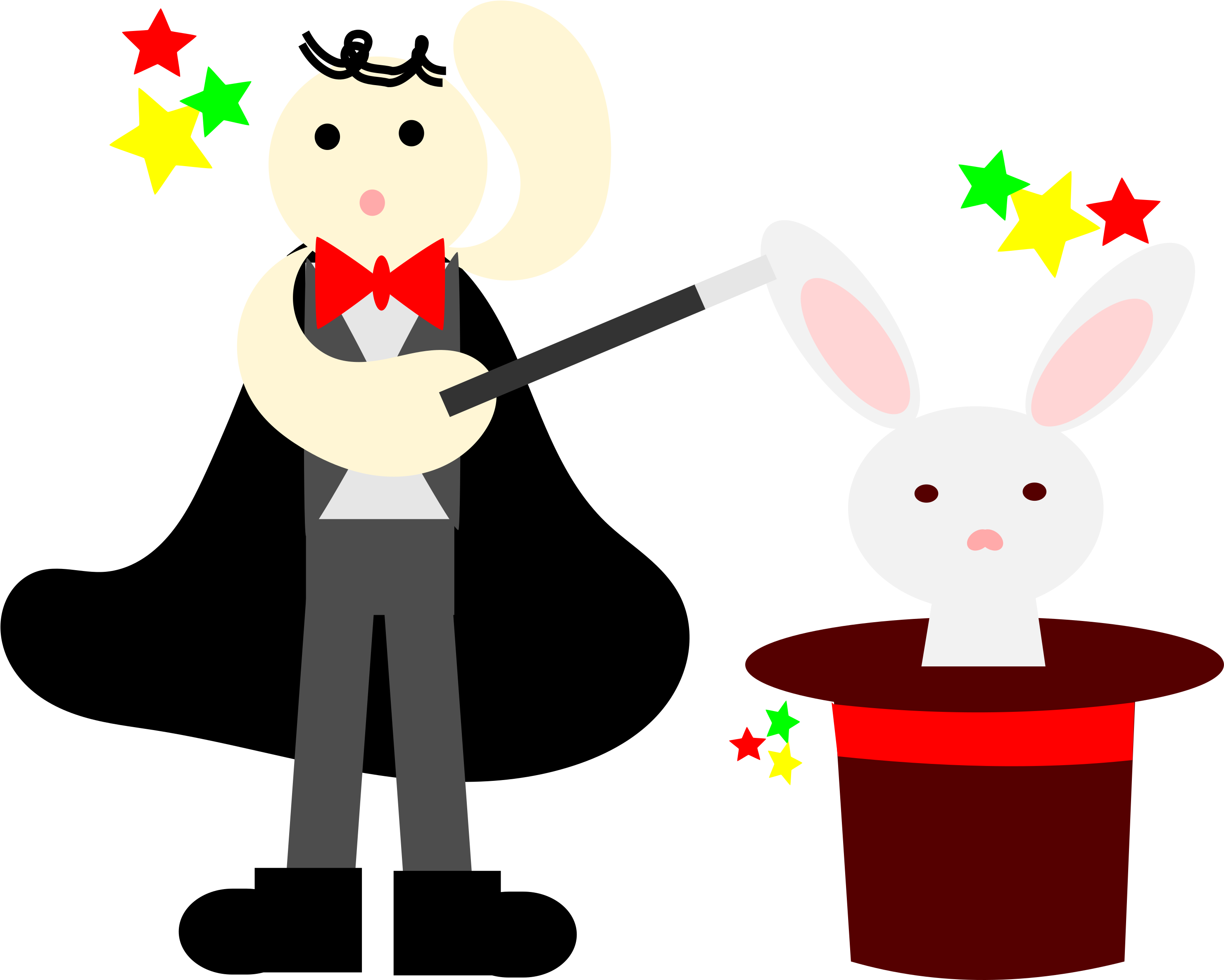 Hat Clipart Magicians - Magician Clipart With Rabbit (3200x2400)