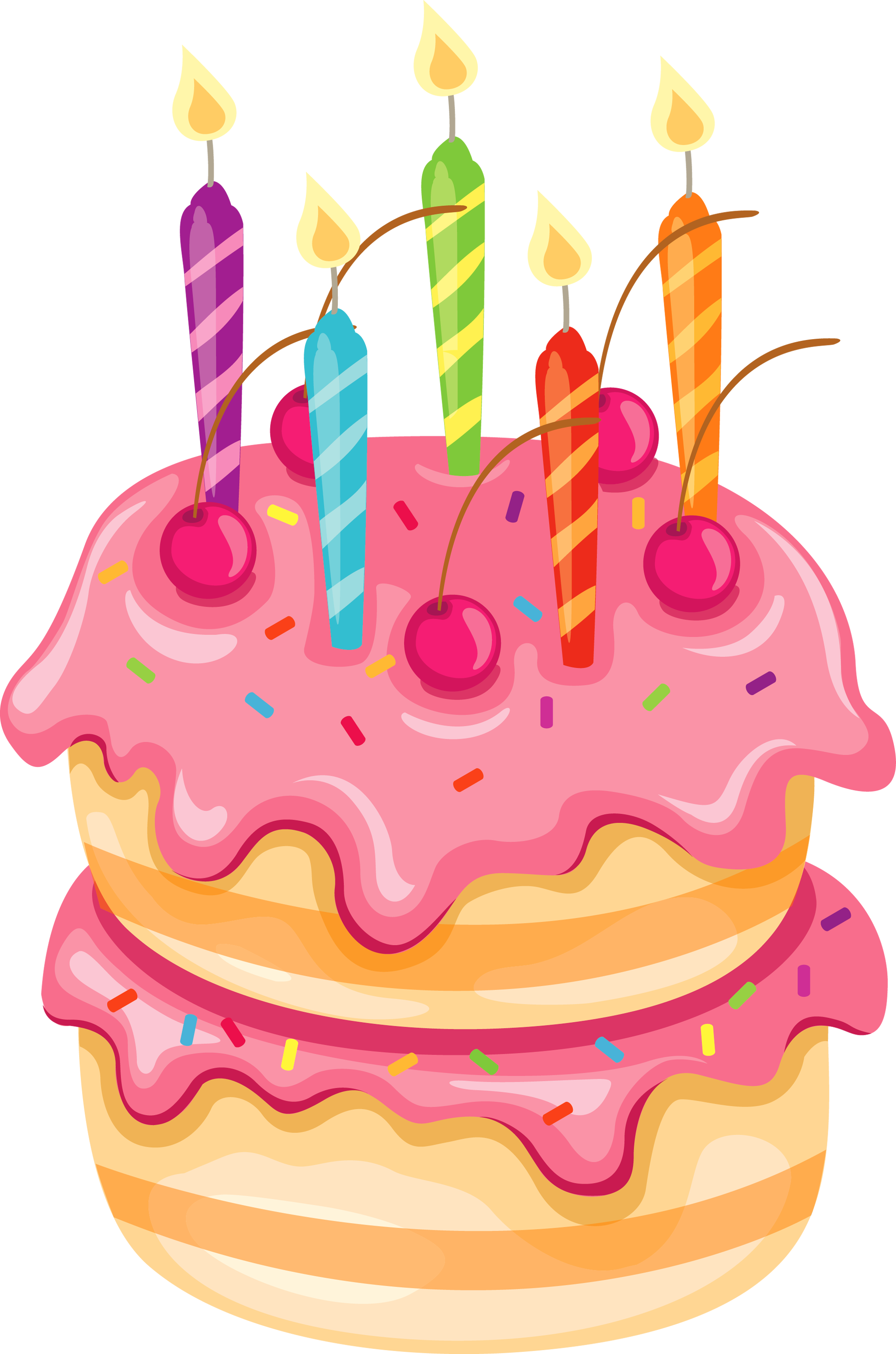 Happy Birthday Graphics Clip Art Png Free Download - Cake Clipart Png (2050x3098)