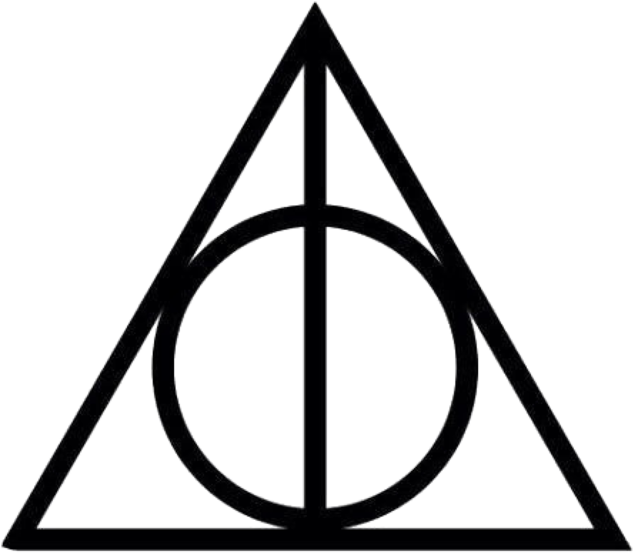 Harry Potter Clipart Black And White - Deathly Hallows Symbol (920x800)