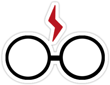 Harry Potter Glasses And Scar Sticker Stickers By Blushingblainey - Circle (375x360)