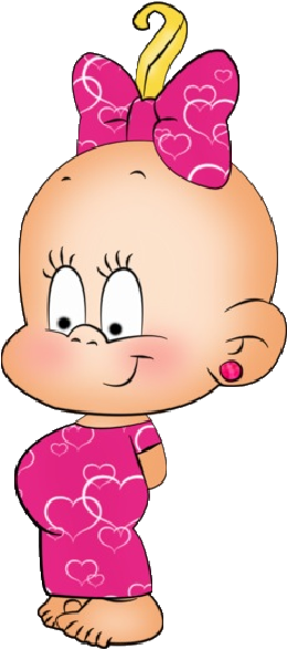 Funny Baby Cartoon Clip Art - Baby Cartoon Girls (600x600)