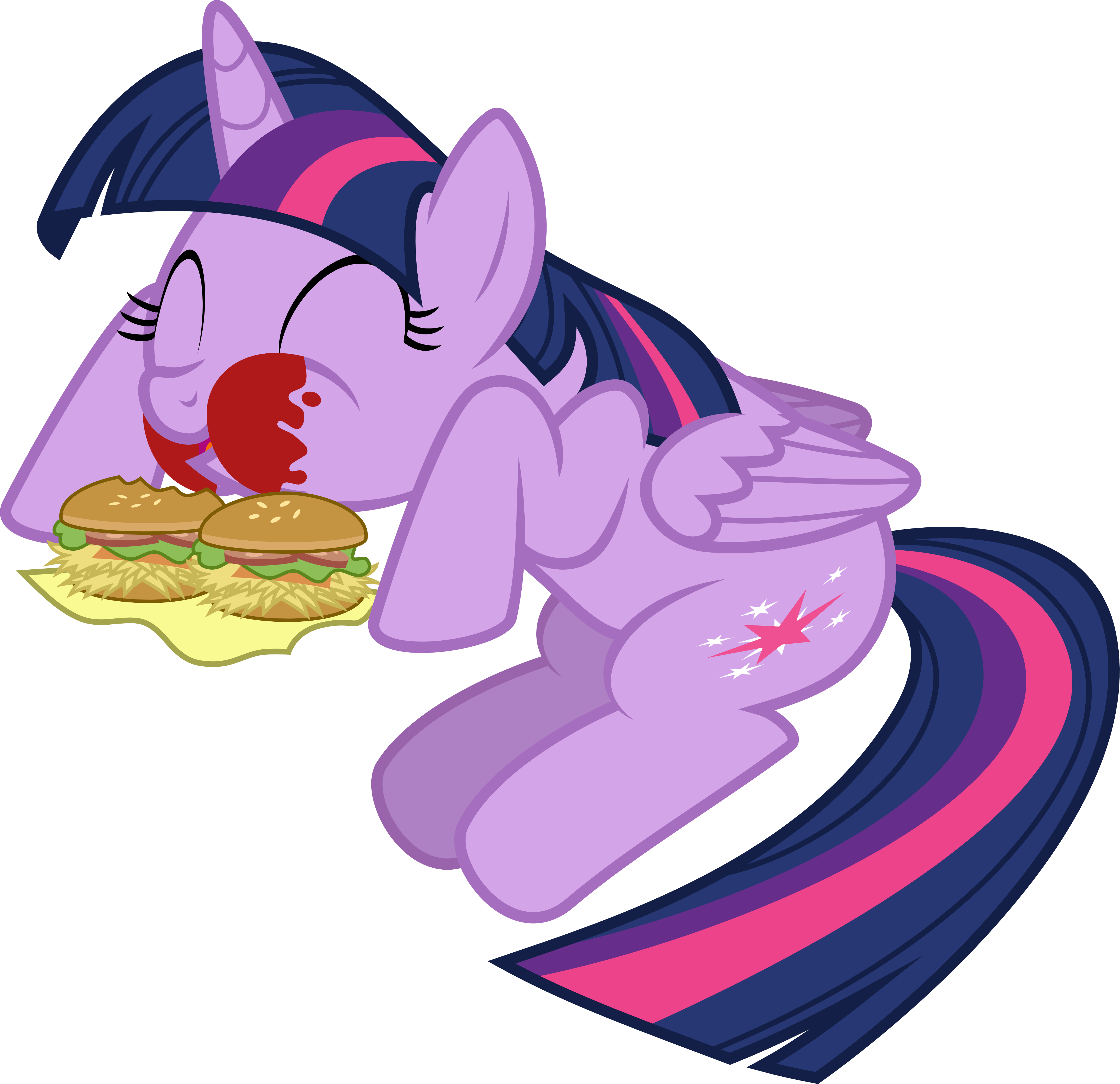 Princess Twilight Sparkle Burger Time By Jeatz-axl - Twilight Sparkle Eating Burgers (4135x4000)