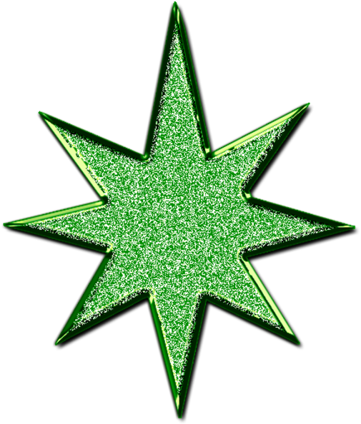 Star D Glitter Green Image - Green Glitter Star Clipart (600x600)