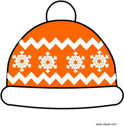 Orange Snow Cap, Free Clip Art - Winter Prop For Phto Booth (450x450)