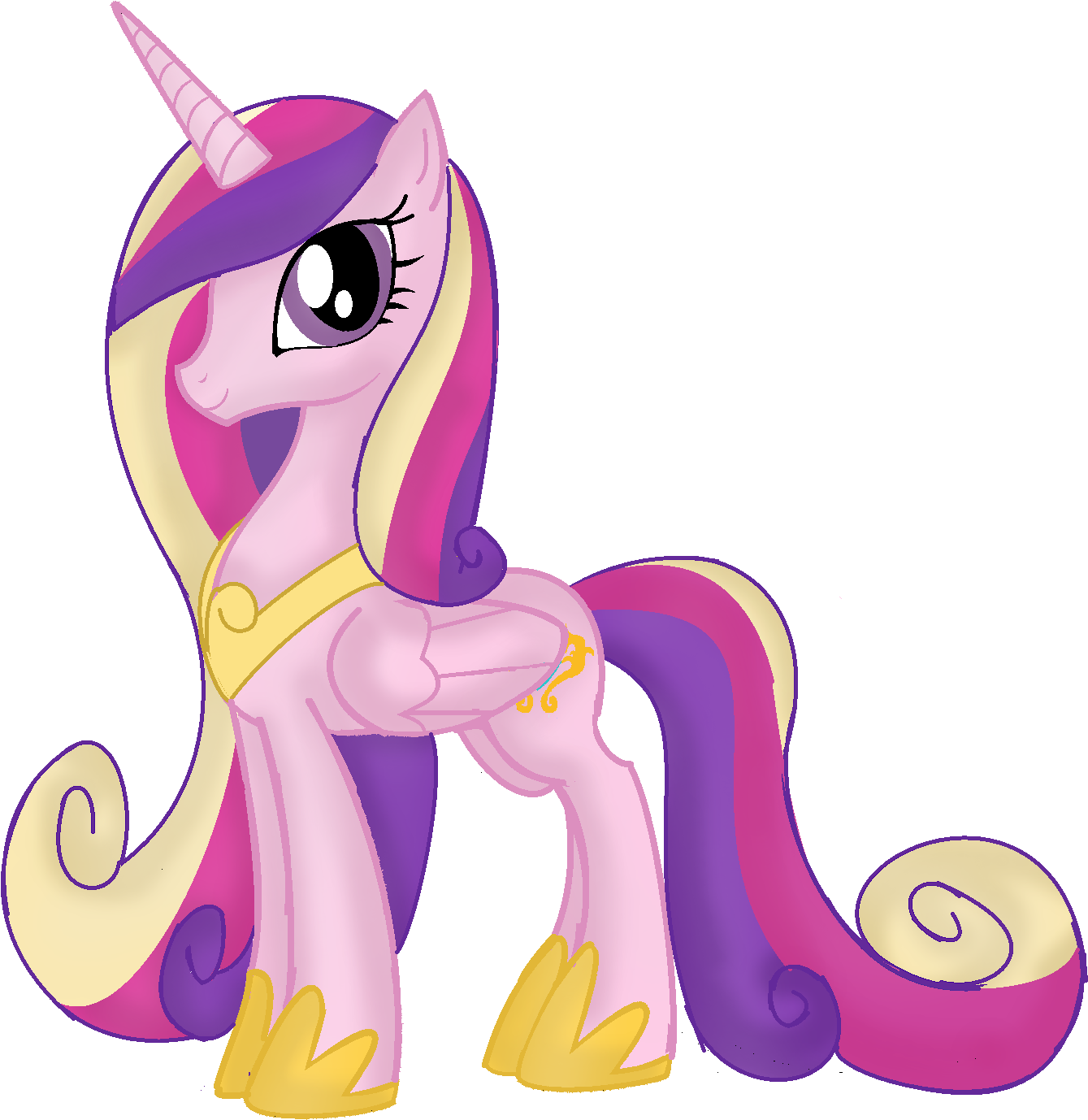 Princess Cadence Wearing A Necklace And Shoes - Clipart My Little Pony (1565x1477)