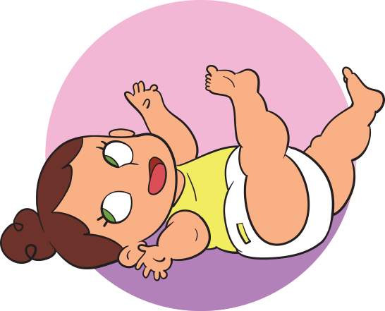 Baby Rolling Over Clipart - Baby Rolling Over Clipart (546x441)