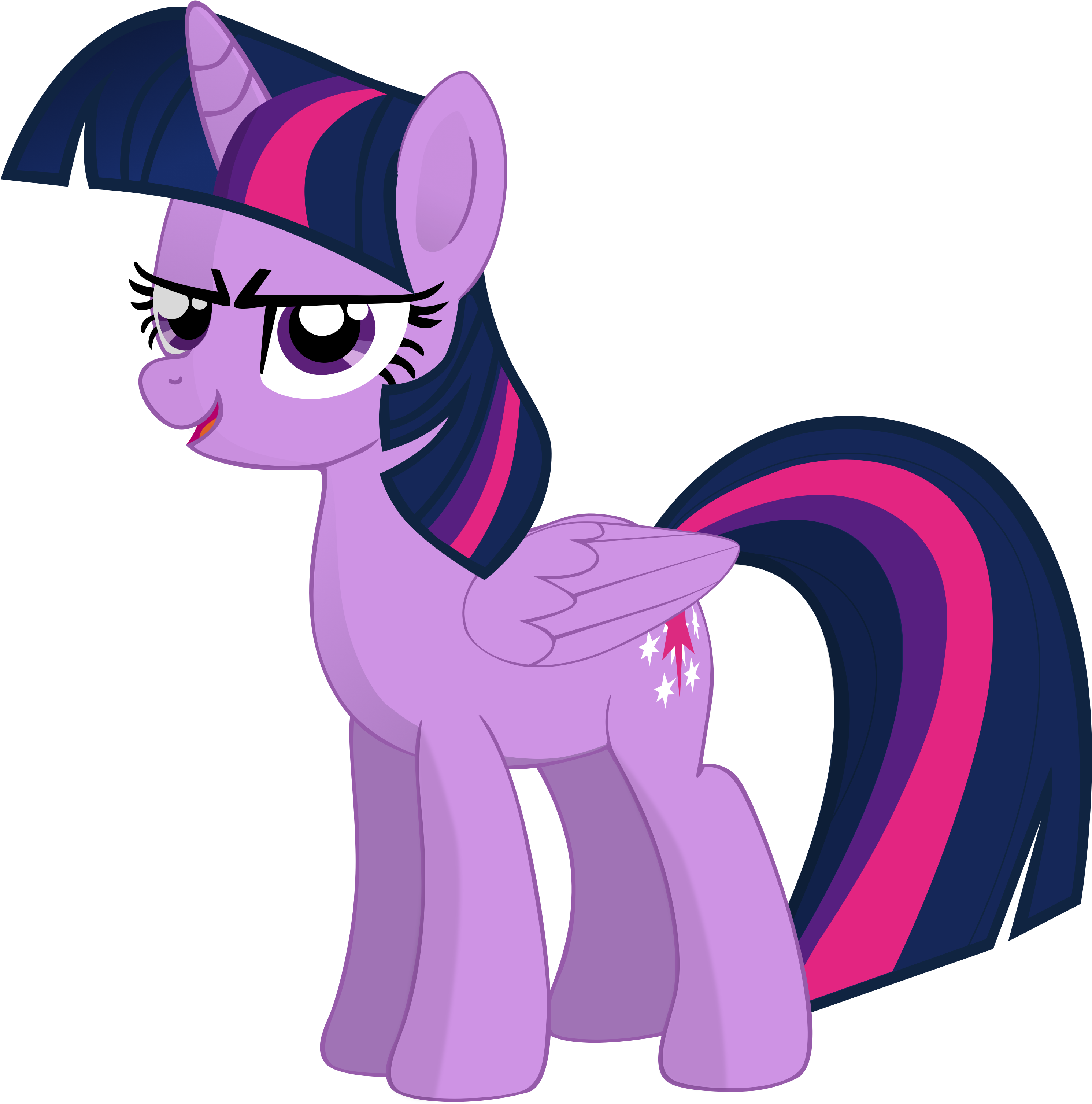Twilight Sparkle Alicorn Clipart - Cartoon (3424x3078)