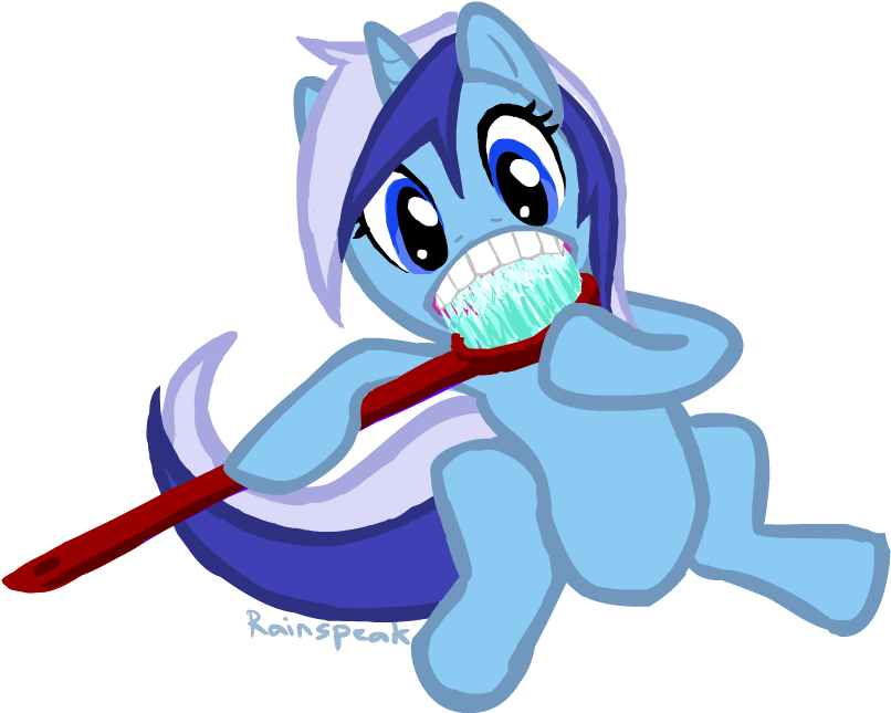 Colgate- Brush Your Teeth By Rainspeak - My Little Pony Brushing Teeth (821x645)