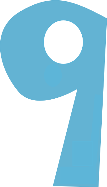 Number Clip Art - Number Nine Clipart (342x595)