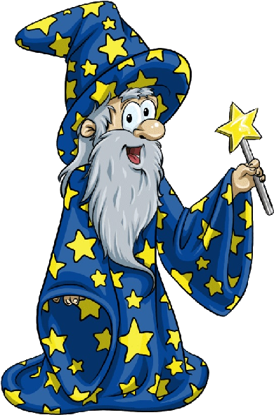Wizard Clipart - Cartoon Wizard Transparent Background (600x600)