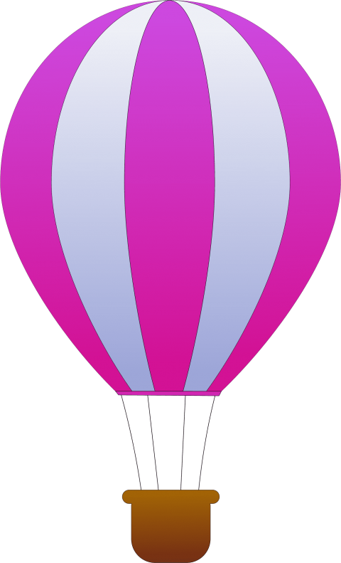 Free Vector Maidis Vertical Striped Hot Air Balloons - Hot Air Balloon Clip Art (456x750)