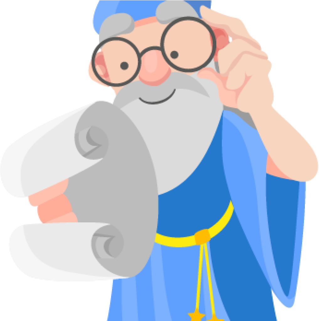 Wizard Clipart Free To Use Public Domain Wizard Clip - Wise Old Man Cartoon Transparent Backf Ground (1024x1024)