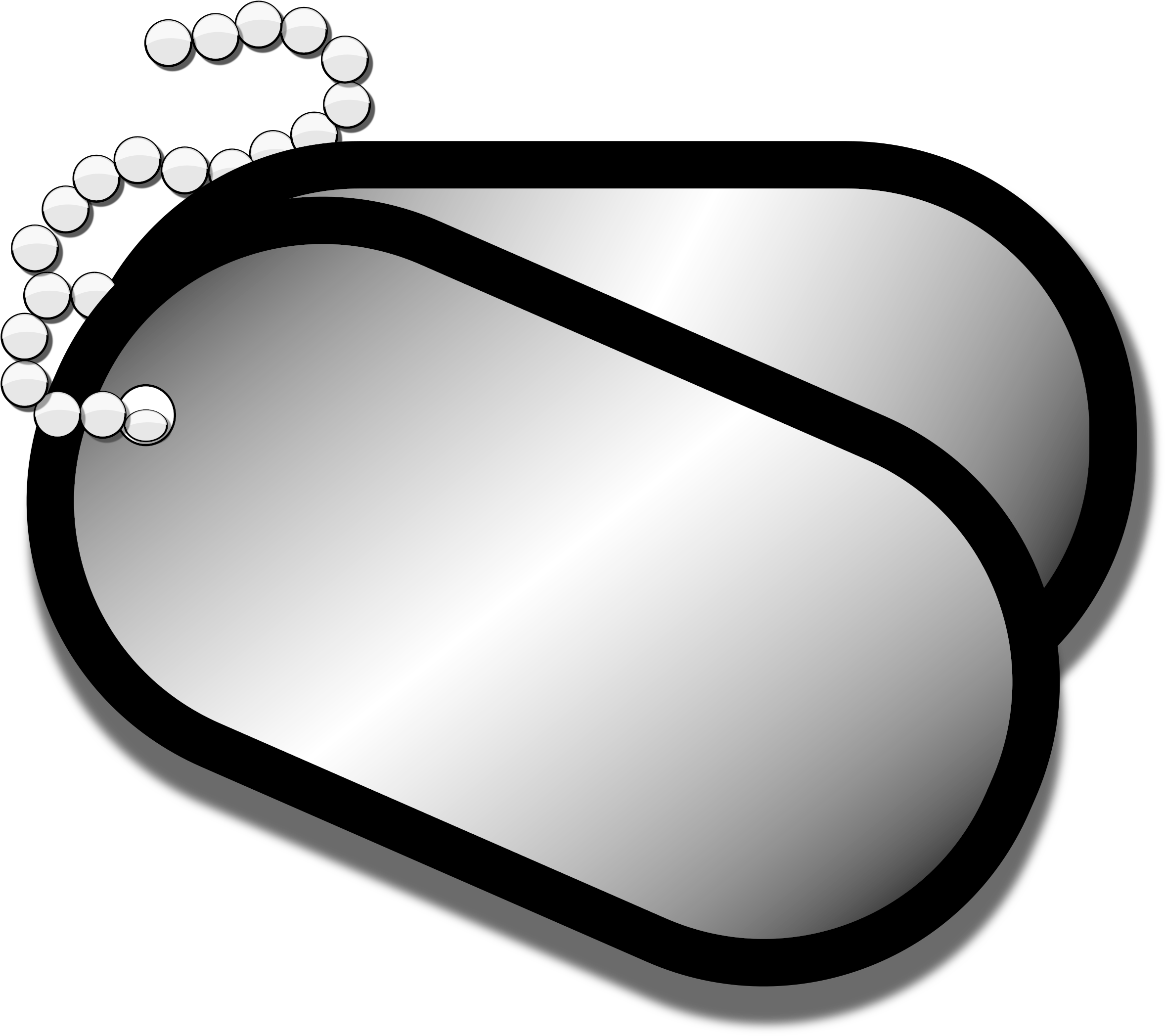 Big Image - Dog Tag Clip Art (2400x2400)