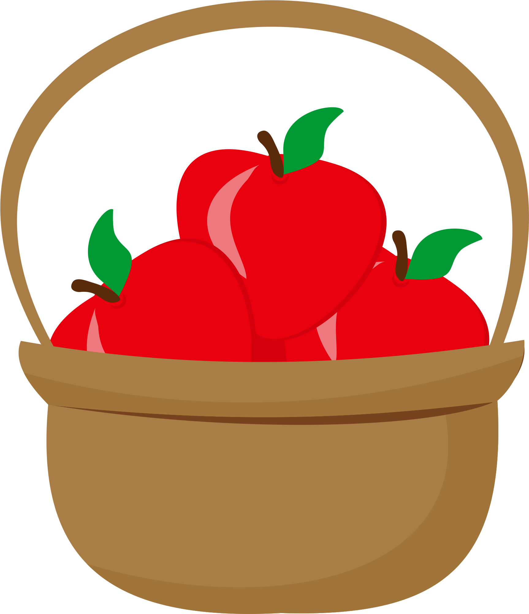 Branca De Neve - Apple Basket Cartoon (1726x2001)