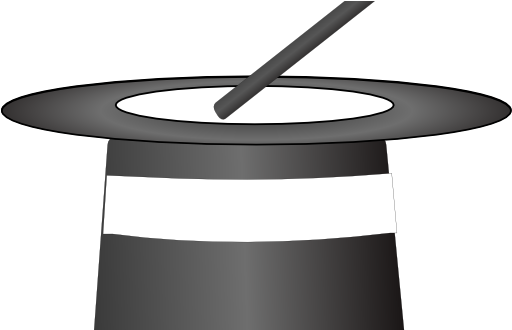 Black And White Magic Dream Hat Clip Art At Clker Com - Magic Hat Clip Art (522x329)