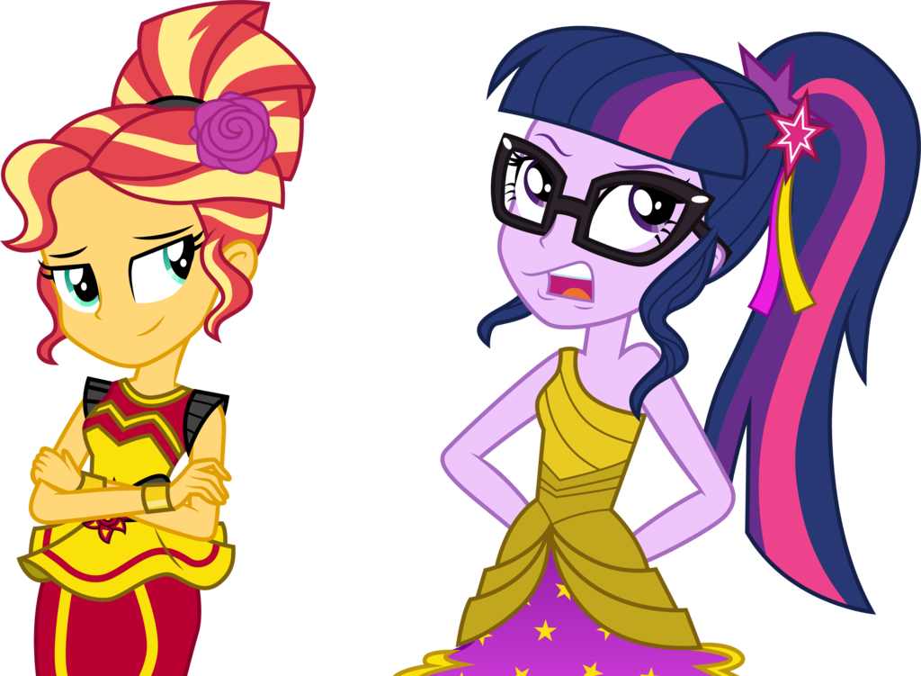 Sunset Shimmer And Twilight Sparkle By Cloudyglow - Sunset Shimmer And Twilight (1024x751)
