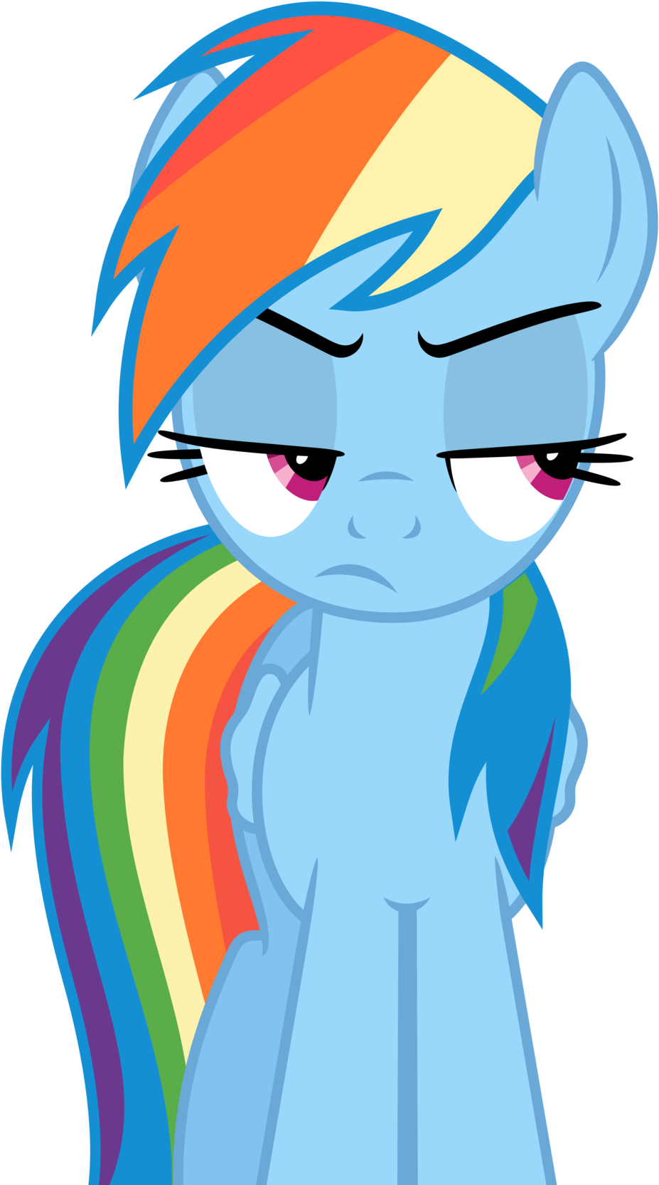 Rainbow Dash Is Unamused By Pikamander2 - Mlp Mad Rainbow Dash (1024x1707)