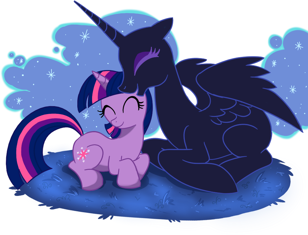 Nyx And Twilight Sparkle Mother And Daughter By Madmax - Twilight Sparkle And Nyx (1000x1000)