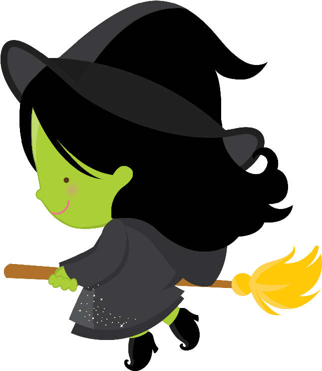 O Mágico De Oz - Cute Halloween Witch Clipart (782x900)