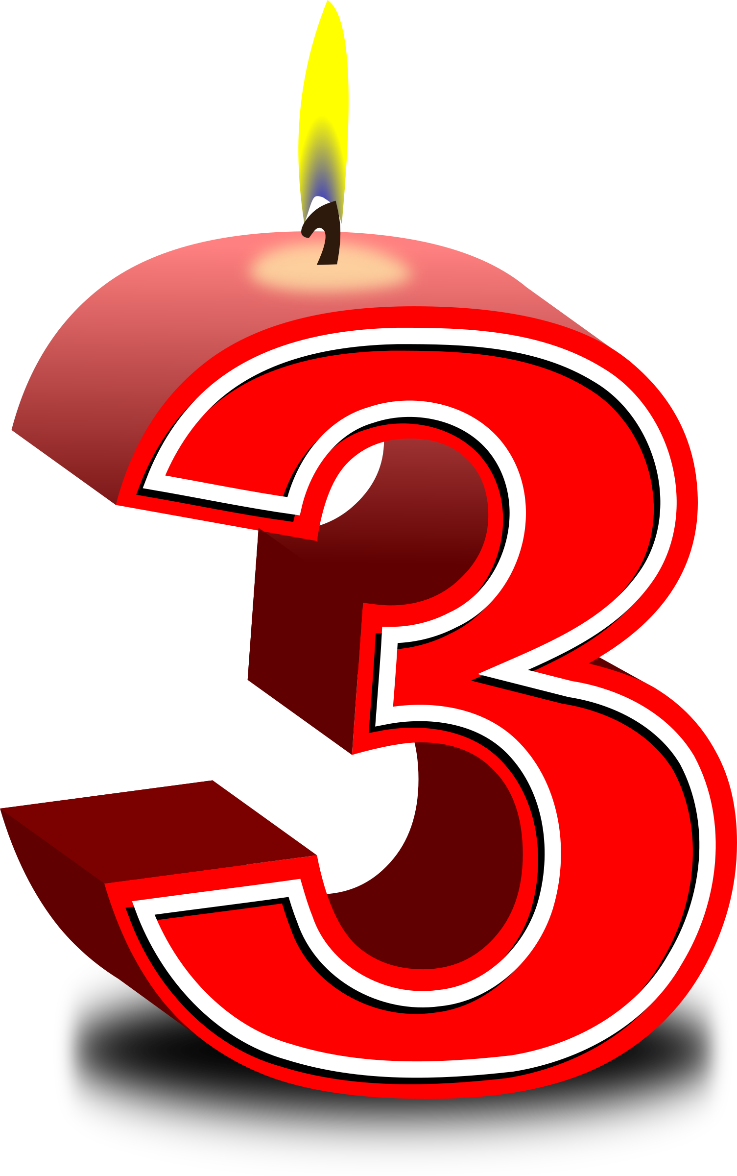 Clipart - Birthday Candle 3 (1505x2400)