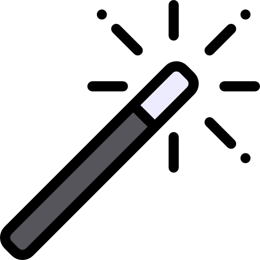 Magic Wand Free Icon - Magic Wand Black And White (512x512)