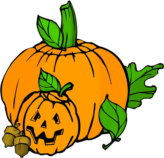 Carved Pumpkin Heads - Jack O Lantern Clip Art (709x680)