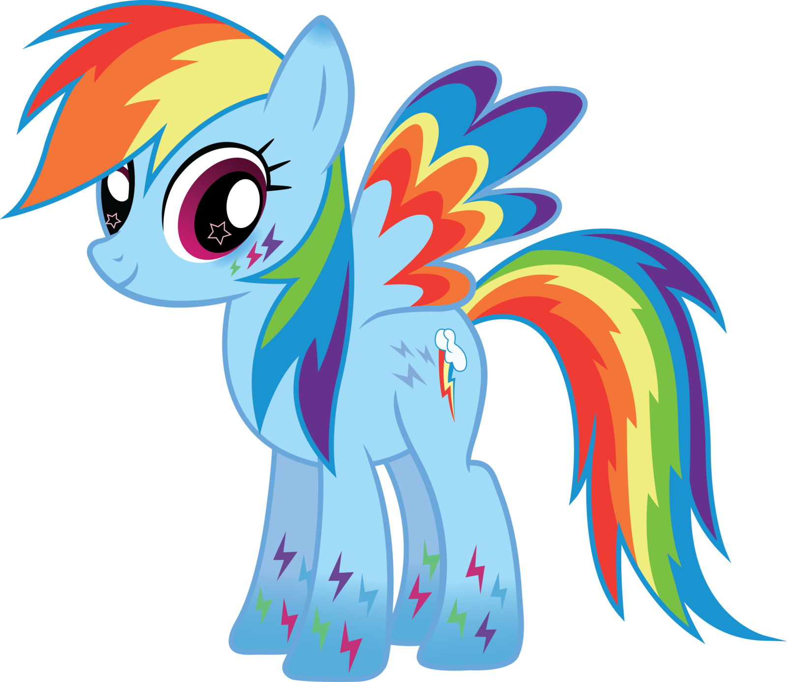 Rainbow Power Rainbow Dash Vector By Icantunloveyou - Mlp Rainbow Power Rainbow Dash (1600x1387)