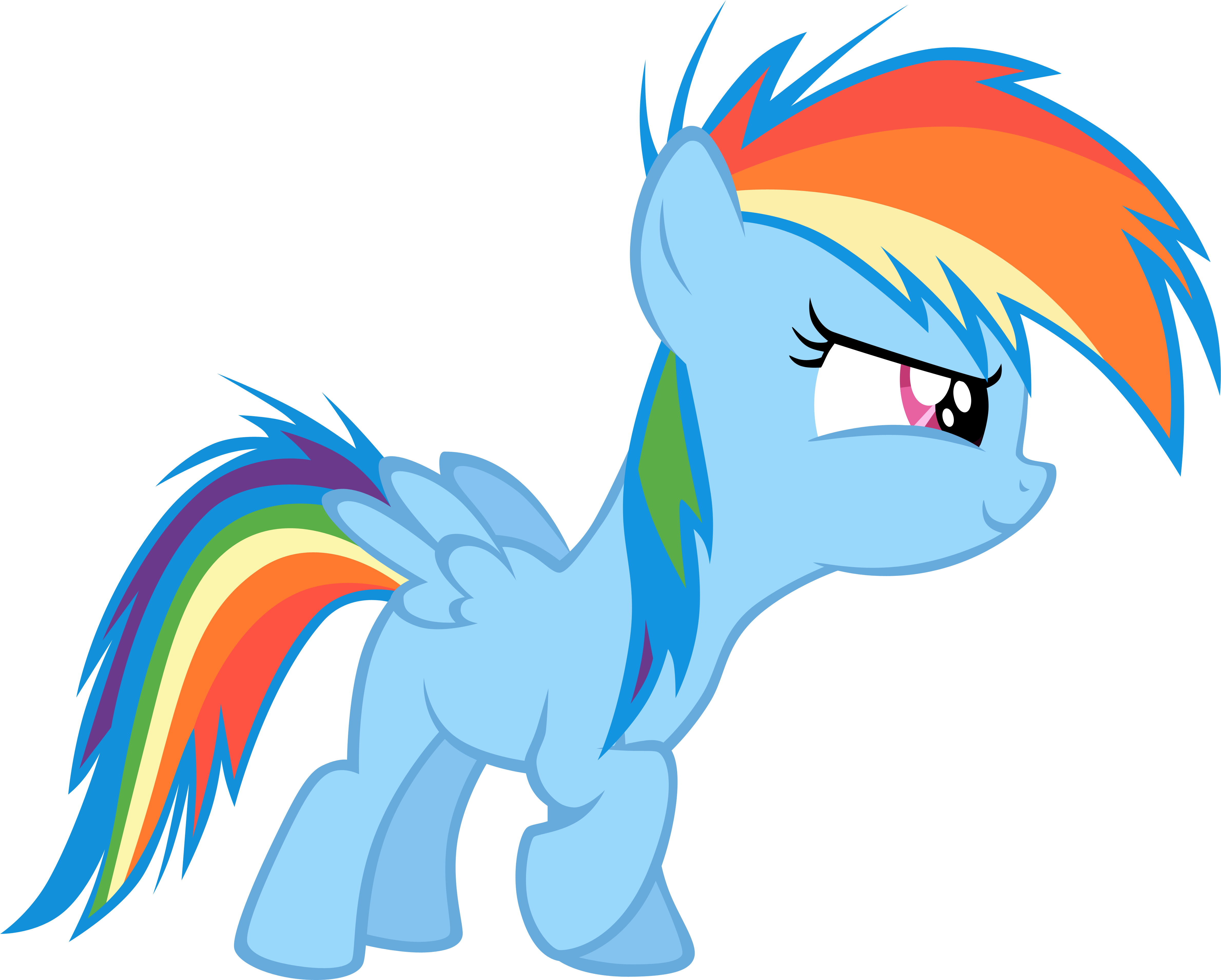 Vector Filly Rainbowdash-start By Kyss - Friendship Is Magic Rainbow Dash (5000x4092)