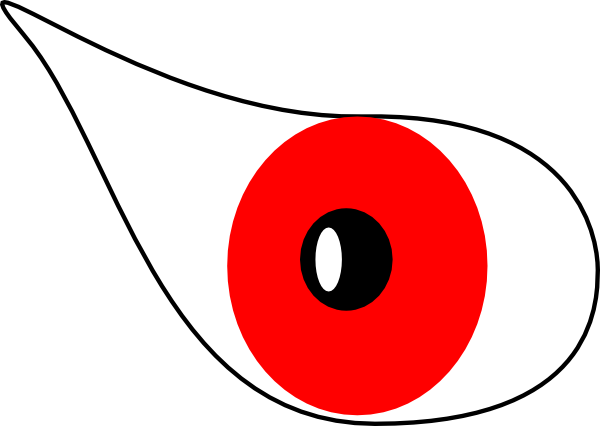 Red Eye Clip Art - Clip Art (600x426)