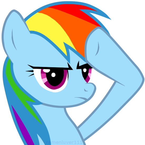 Rainbow Dash Salutes By Ramenluver111 - My Little Pony Avatar (550x550)