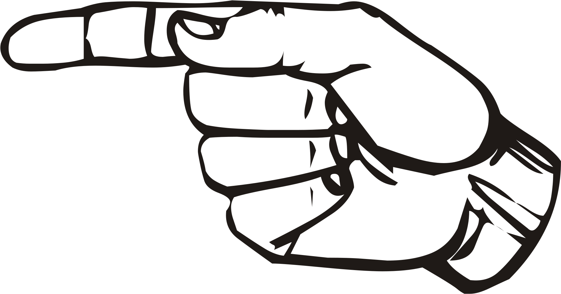 Sign Language Letter G (2000x1066)