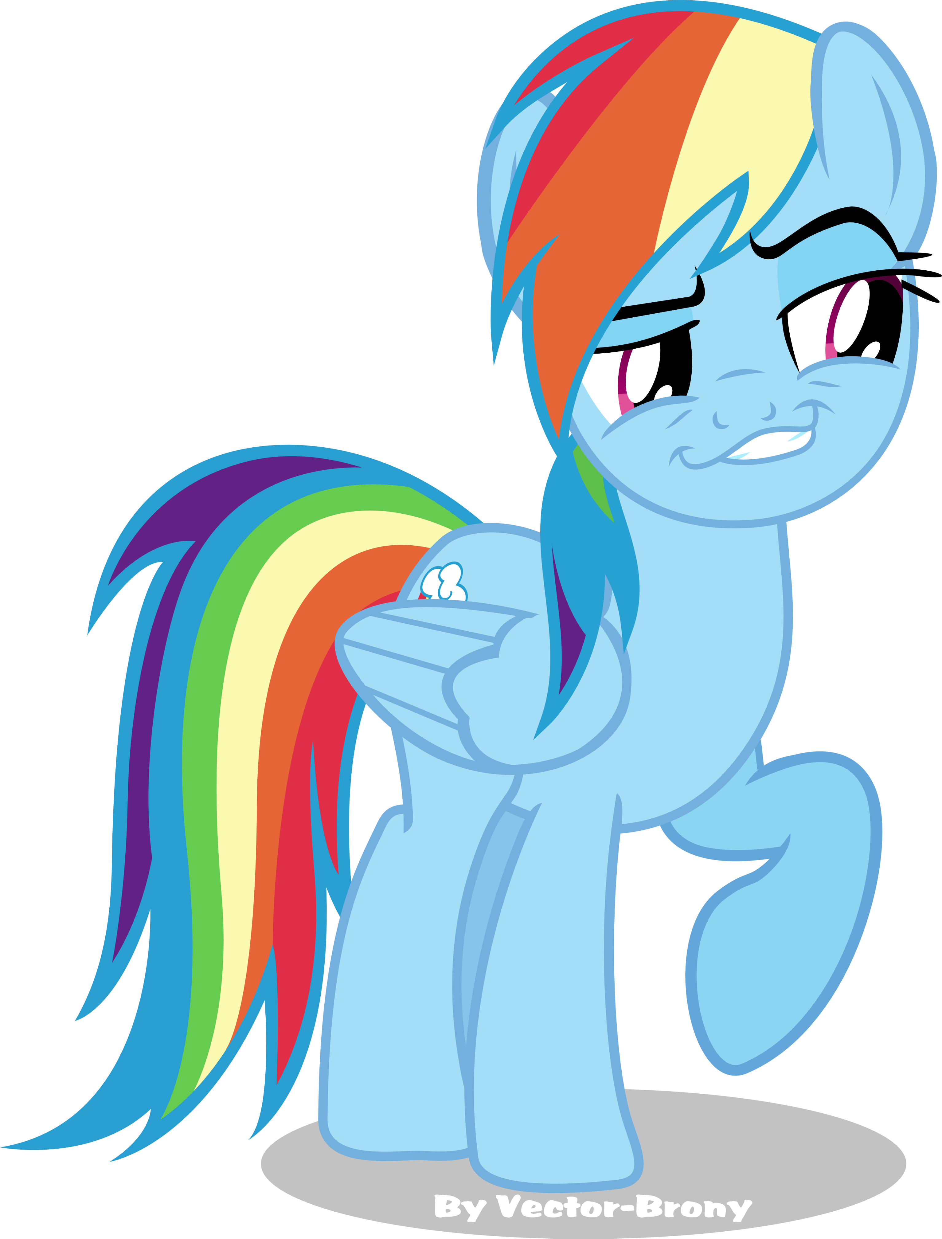 Rainbow Dash Creepy Face By Vector-brony - Rainbow Dash Flirty (3067x4033)