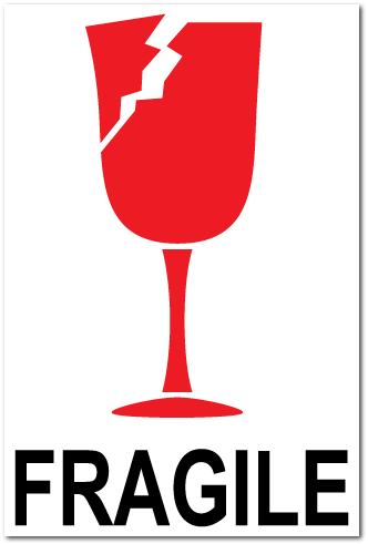 Fragile Broken Glass International Stickers - Fragile Sign (500x500)