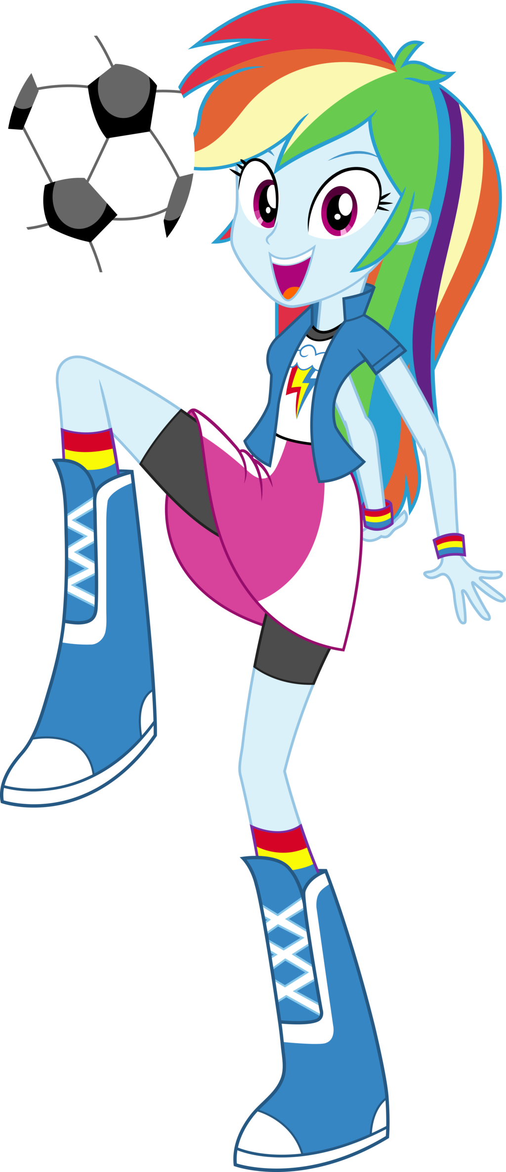 Equestria Girls Rainbow Dash Vector By Icantunloveyou - Mlp Eg Rainbow Dash (1024x2373)
