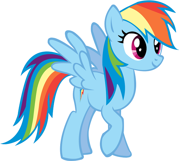 Rainbow Dash - My Little Pony Rainbow Dash Vector (644x587)
