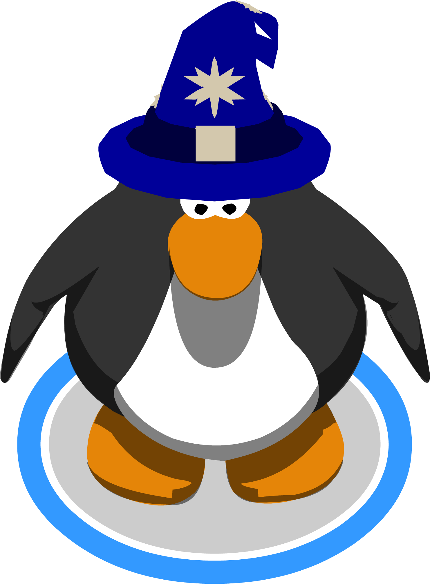 Blizzard Wizard Hat In-game - Club Penguin 3d Penguin (1482x2014)