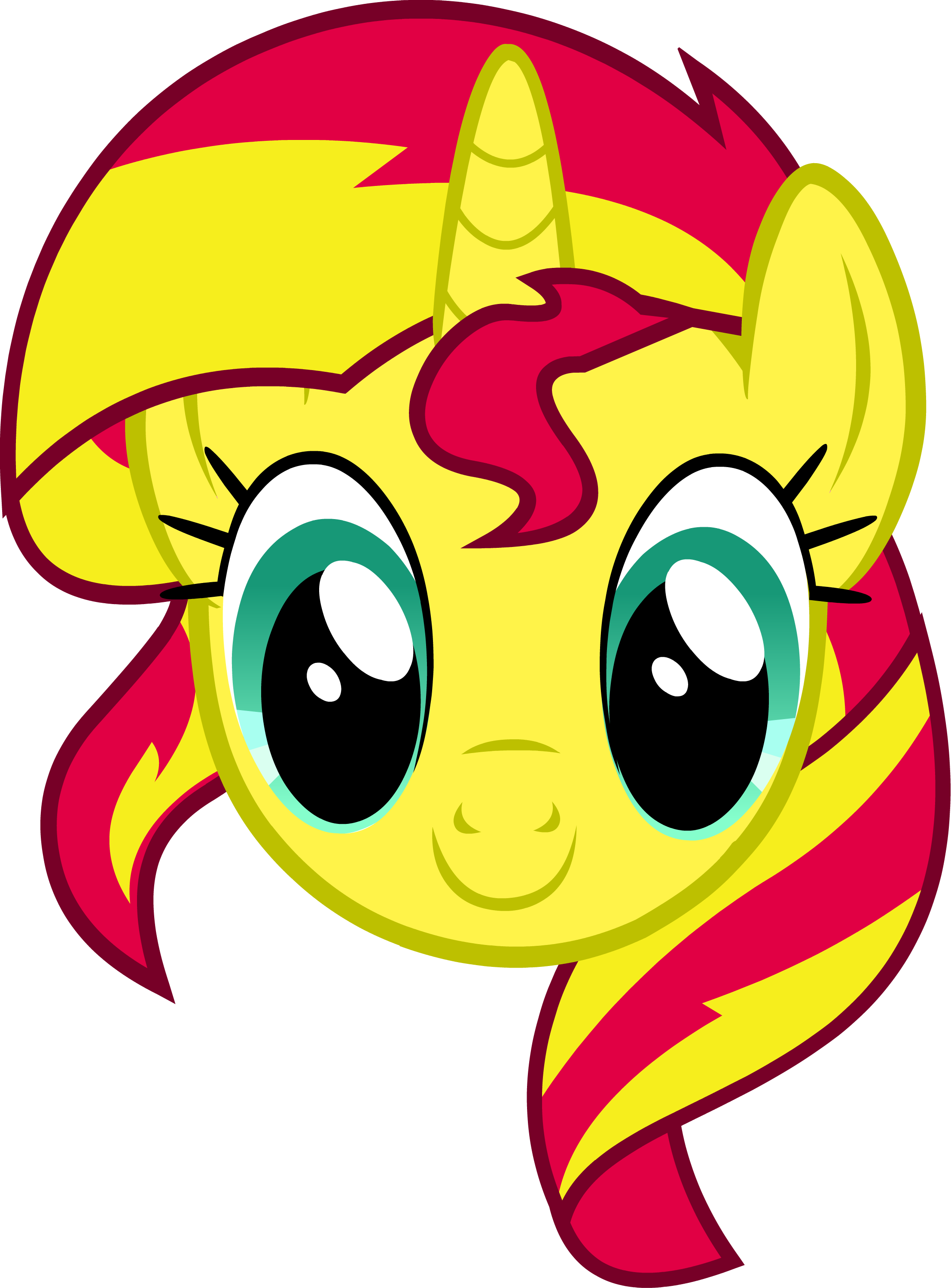 Sunset Shimmer Headshot - My Little Pony: Friendship Is Magic (2214x3000)