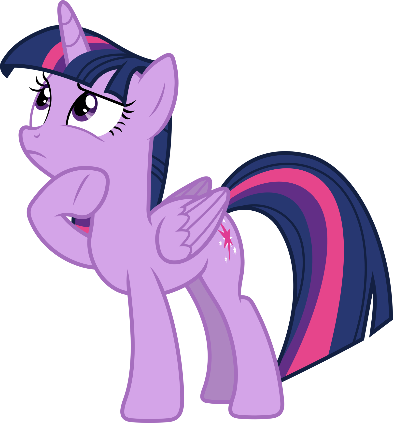 Twilight Sparkle Thinking By 90sigma - Question My Little Pony (952x1024)