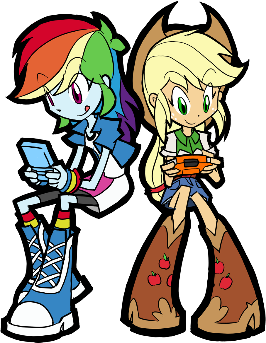 Rainbow Dash And Applejack By Rvceric - My Little Pony Equestria Girls Rainbow Dash (1000x1300)