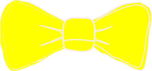 Yellow Bow Tie Clipart (600x282)