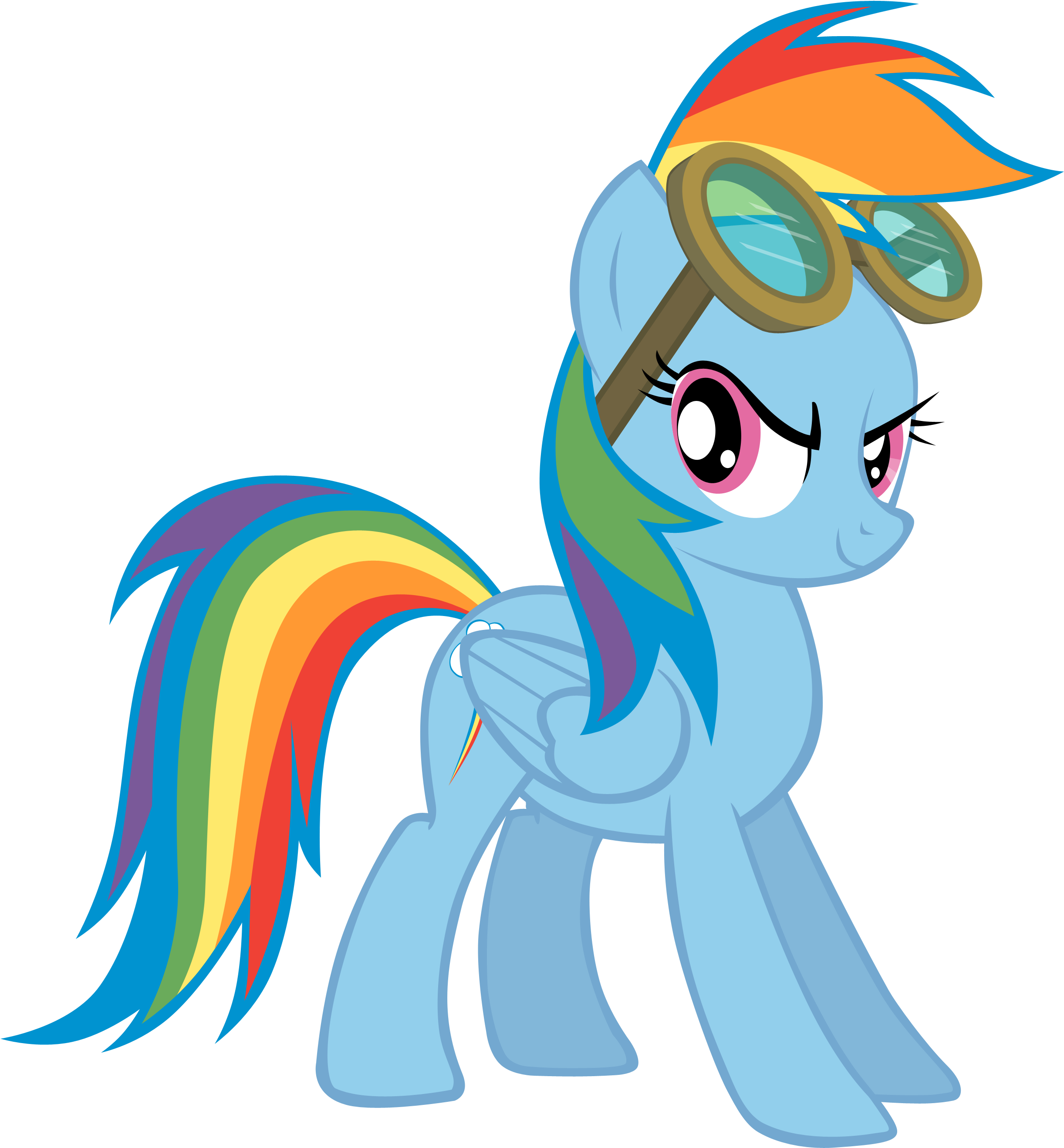 Rainbow Dash With Goggles By Goblinengineer Rainbow - Rainbow Dash With Goggles (2556x2744)