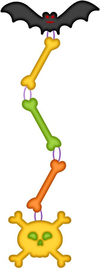 Halloween Skull, Halloween Clipart, Bat Clip Art, Silhouette, - Holiday (540x900)