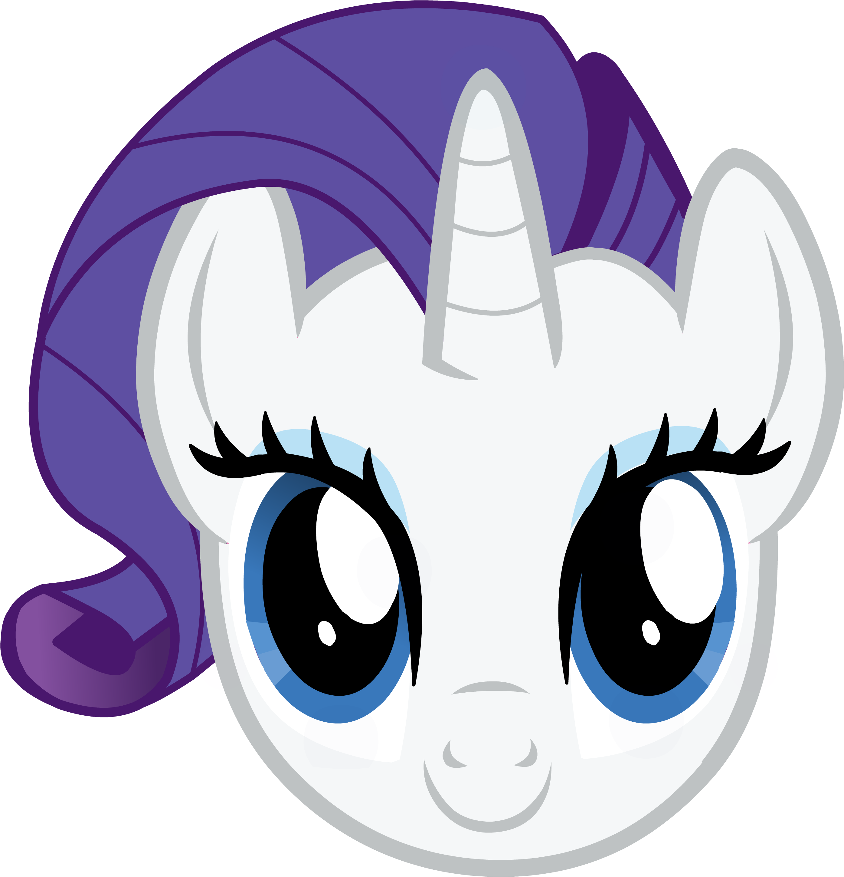 Rarity Applejack Pinkie Pie Twilight Sparkle Clip Art - My Little Pony Rarity Head (2824x2934)