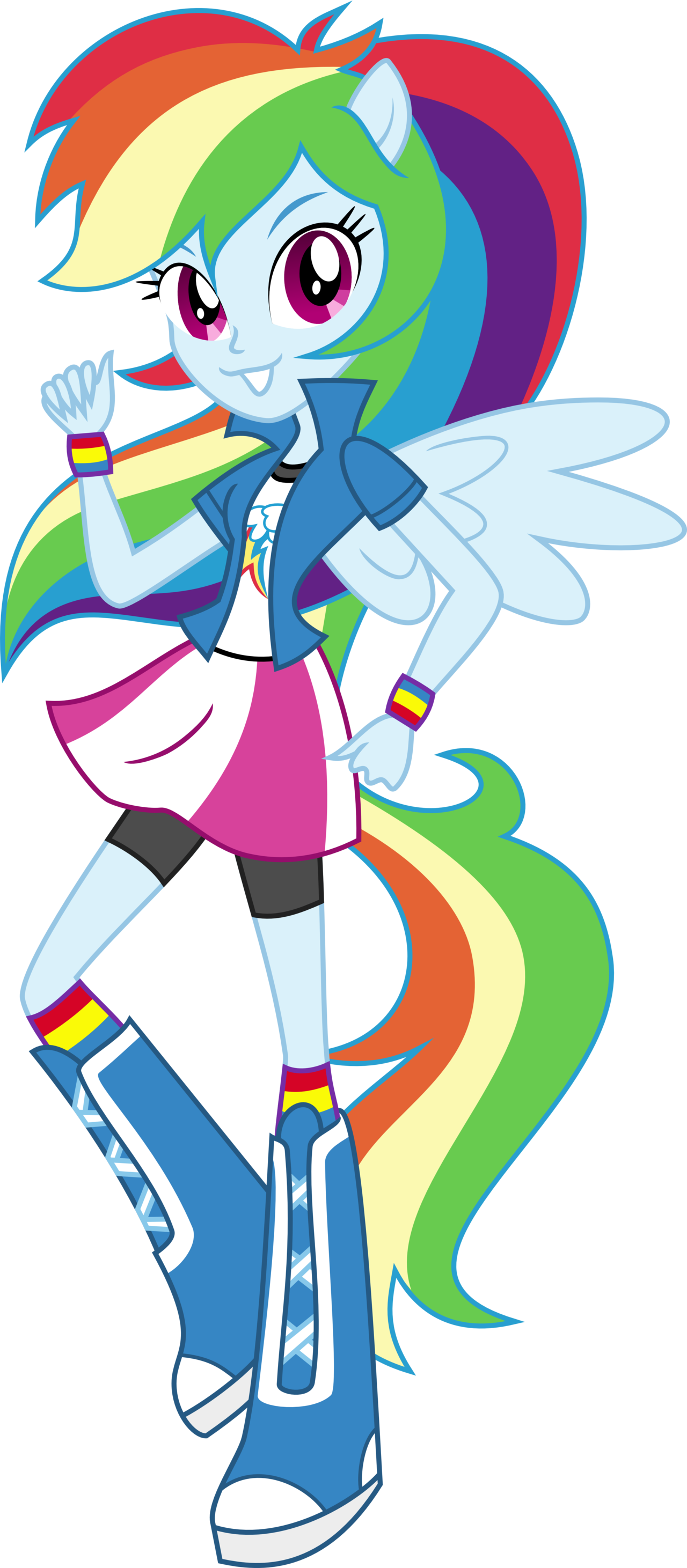 Rainbow Dash Eqg - Rainbow Dash Eqg Shorts (1280x2923)