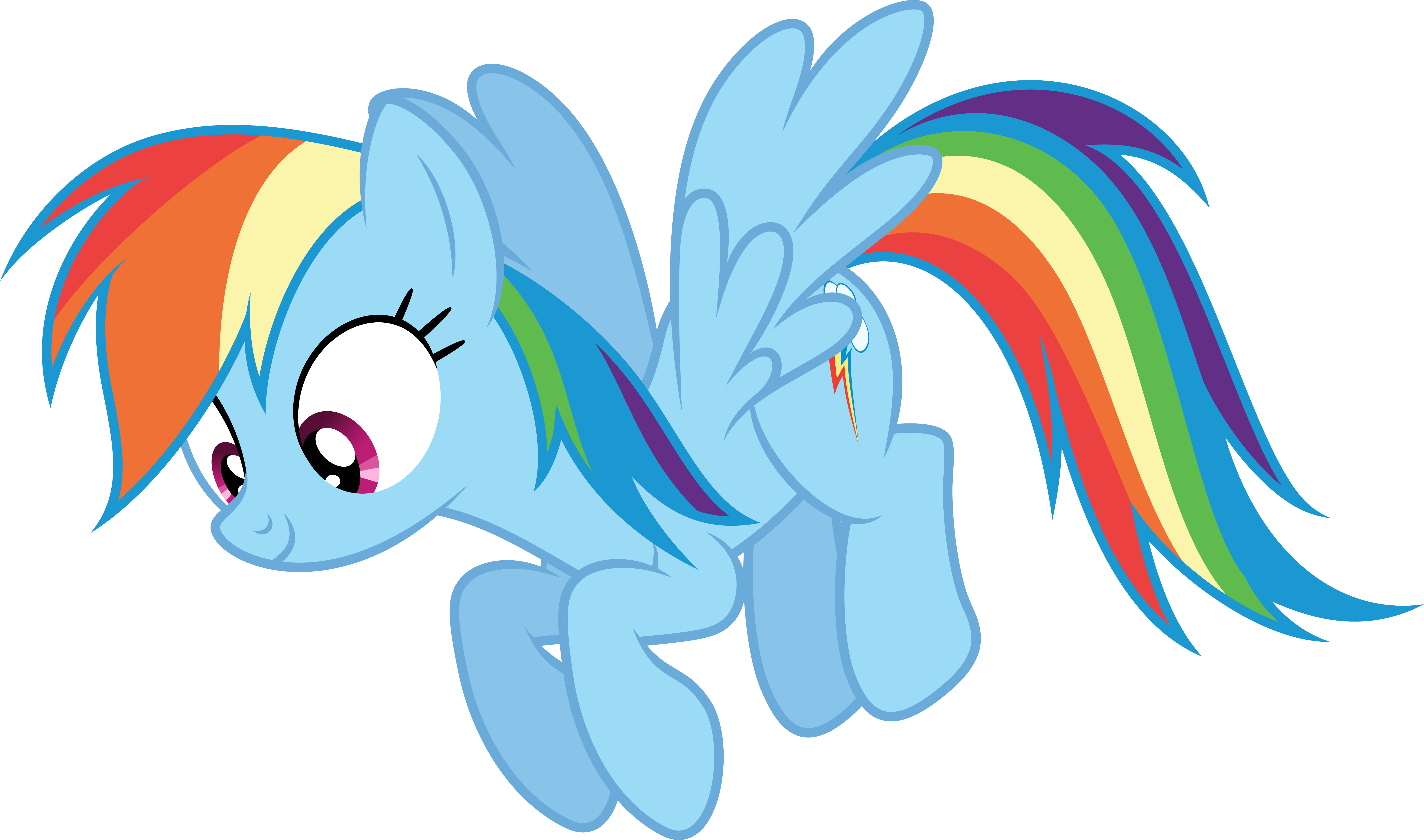Vector - My Little Pony Rainbow Dash Cool (6000x3541)