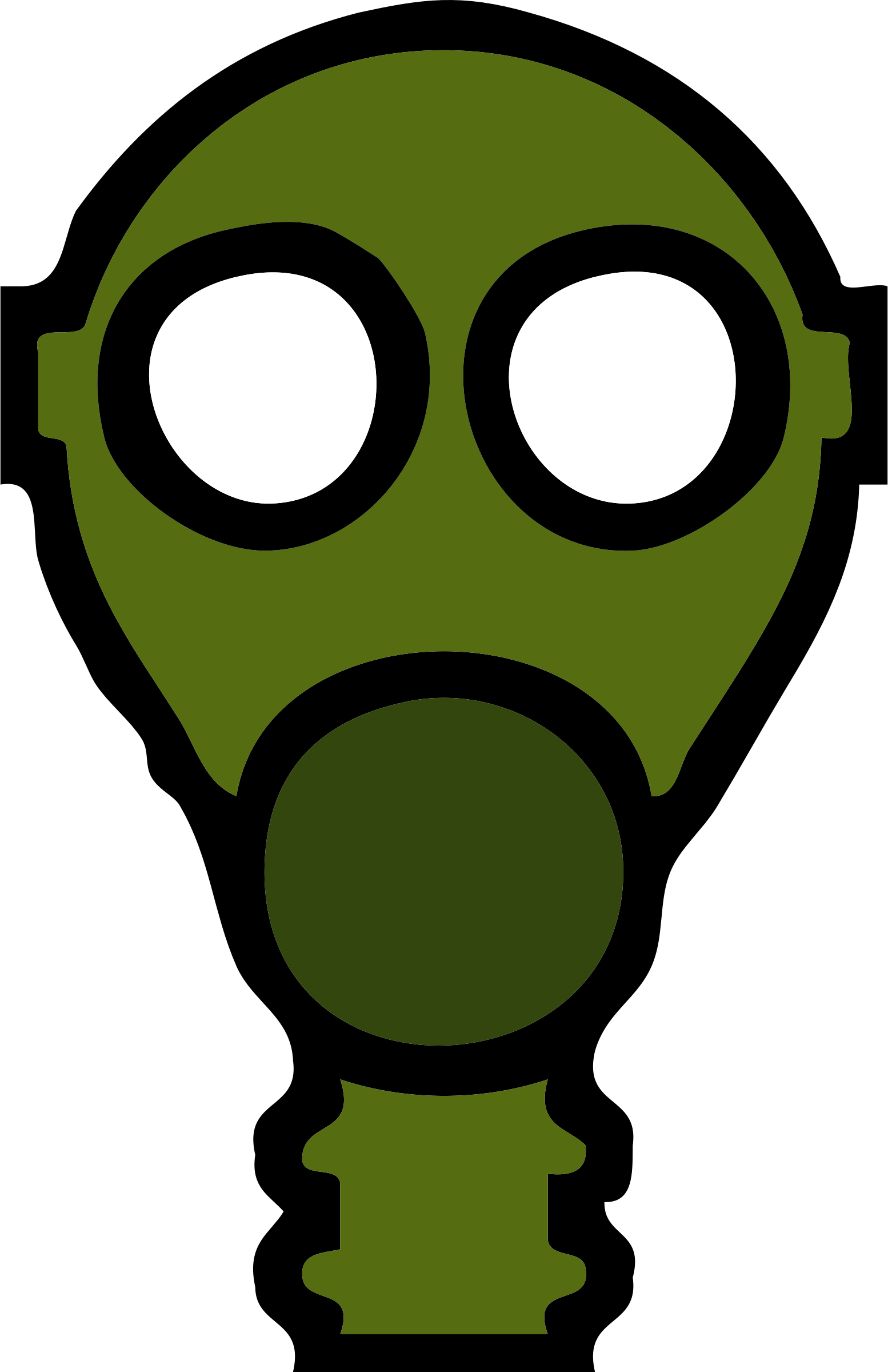 Big Image - Gas Mask Clipart (1554x2400)