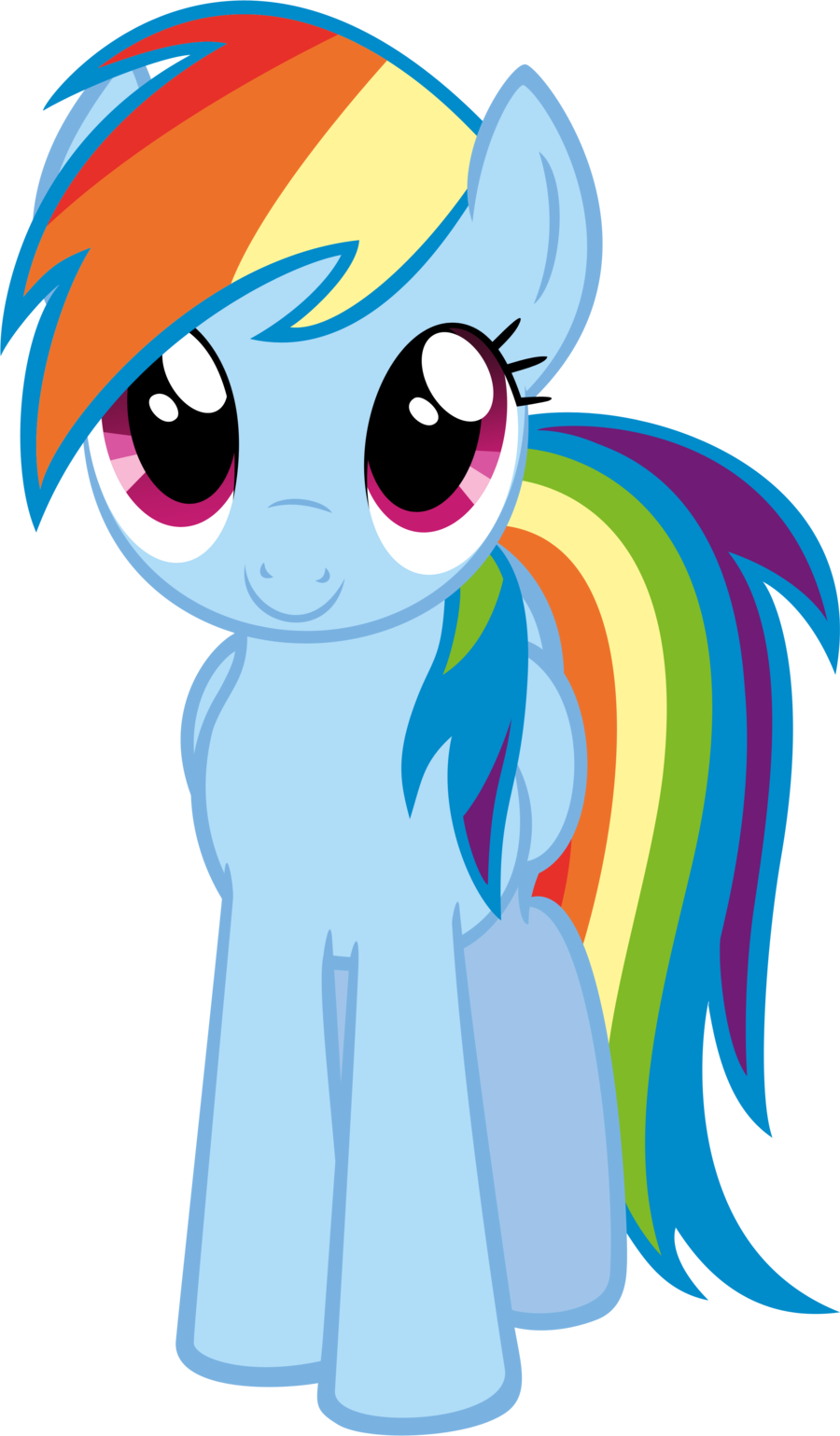 Fanmade Rainbow Dash By Timeimpact - My Little Pony Plates (pack Of 8) (900x1539)